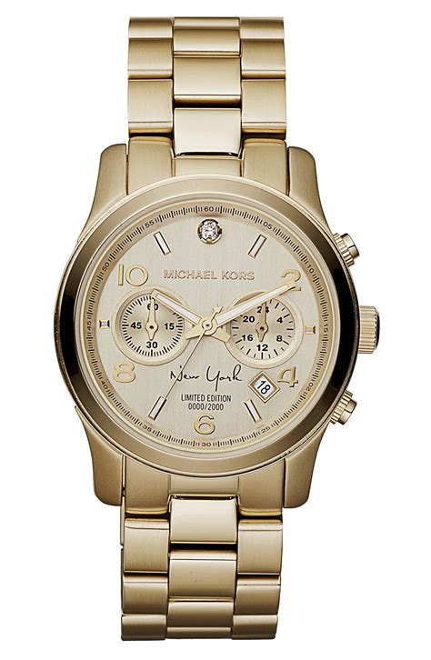 michael kors new york limited edition runway watch price|Michael Kors runway chronograph watch.